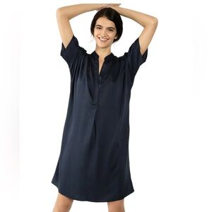 NWT Neu Nomads Kerala Dress Midnight Blue Shift Minimalist Chic Style XS $219
